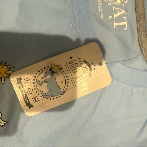 GOAT Light Blue Men's Short Sleeve Tee - Picture 3 of 5